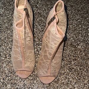 Call It Spring Lace Peep-Toe Heels